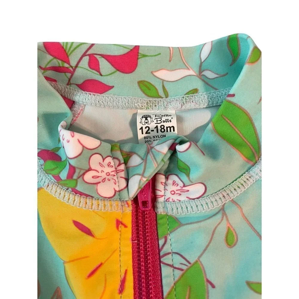 RuffleButts Rash Guard Swim Top size 12-18 months